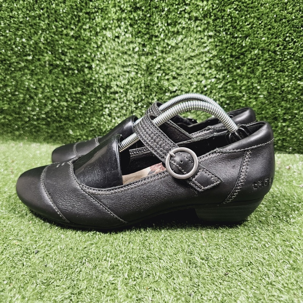 Taos Shoes Virtue Black Leather Mary Jane Low Heel Comfort Pumps Womens 7.5 - Picture 4 of 9